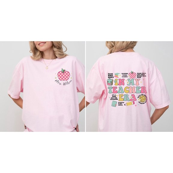 Personalized In My Teacher Era Shirt Custom Name Shirt Teacher Era Shirt First Grade Teach