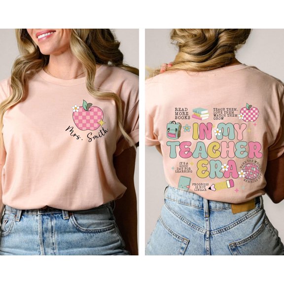 Personalized In My Teacher Era Shirt Teacher Era Shirt Custom Name Shirt First Grade Teach