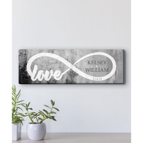 Personalized Infinite Love Canvas Print