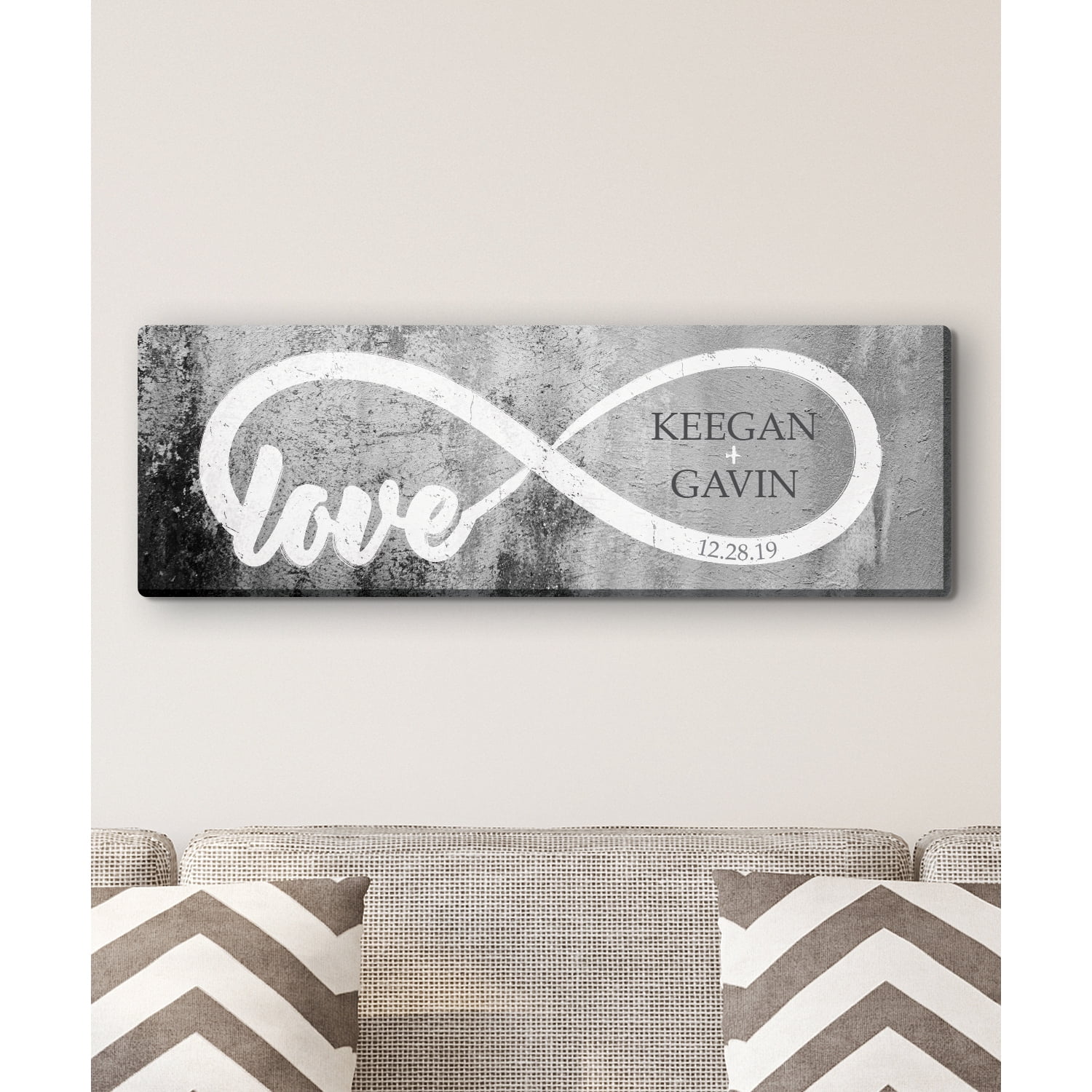 Personalized Infinite Love Canvas Print