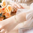 thumbnail image 1 of Personalized Initial Bracelet Gold Stainless Steel Double Chain Stacking Jewelry for Women Girls, 1 of 2