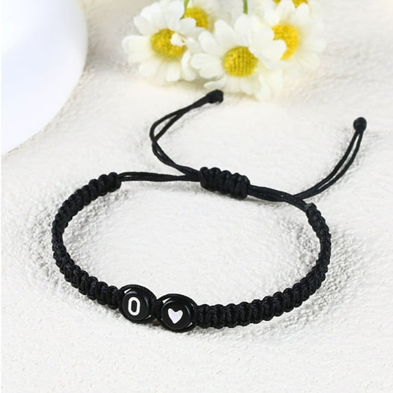 Personalized Initial Bracelet Handmade Braided Couple Bracelet Adjustable for Men Women