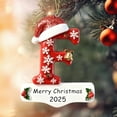 thumbnail image 1 of Personalized Initial Christmas Ornaments 2025 Custom Ornaments with Name, Personalized A-Z 26 Letter Ornament, 3D Acrylic Name Ornament for Christmas Tree, Xmas Gifts for Family Kids Friends F, 1 of 10