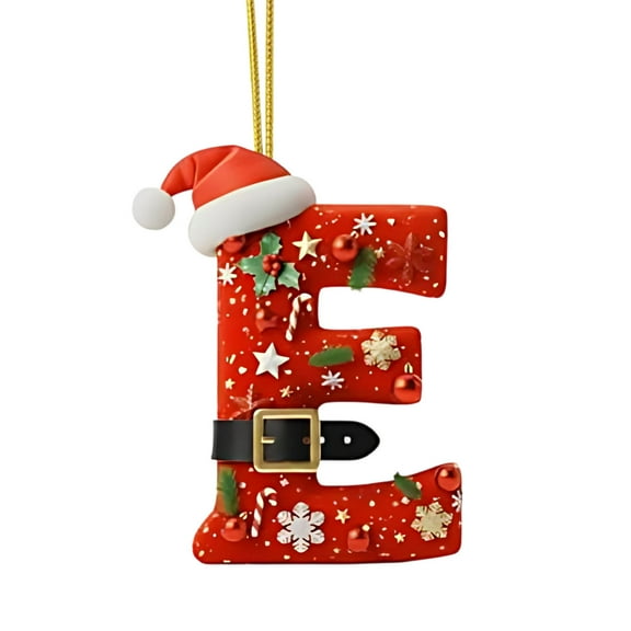 Personalized Initial Christmas Ornaments 2025 - Custom Ornaments with Name, Personalized A-Z Letter Ornament, 3D Resin Name Ornament for Christmas Tree, Xmas Gifts for Family Kids Friends