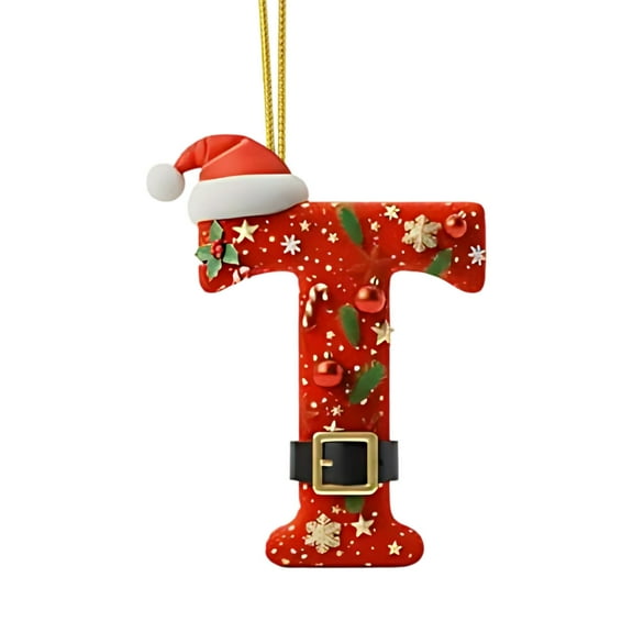 Personalized Initial Christmas Ornaments 2025 - Custom Ornaments with Name, Personalized A-Z Letter Ornament, 3D Resin Name Ornament for Christmas Tree, Xmas Gifts for Family Kids Friends