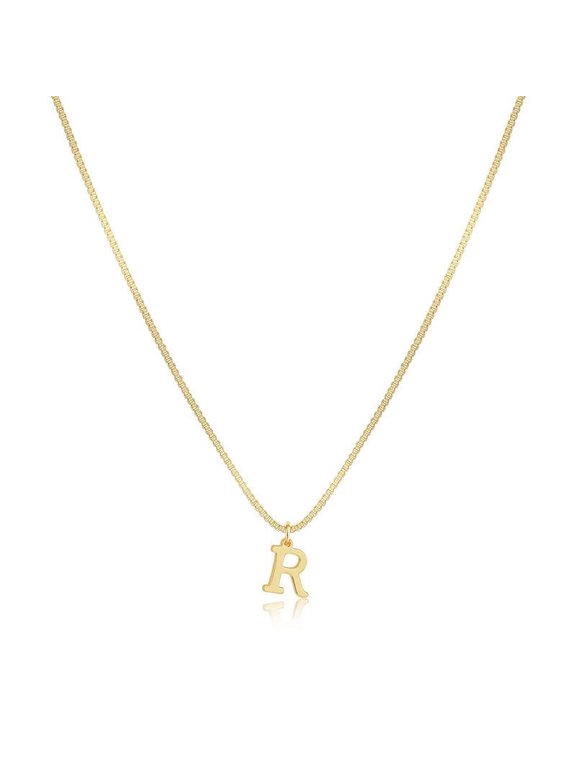 Personalized Initial D Necklace for Women - Dainty Letter Pendant Necklace, 45cm/17.7in Copper Chain, Trendy Layering Jewelry for Everyday Wear