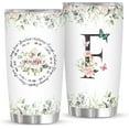 thumbnail image 1 of Personalized Initial F Tumbler 20oz, Monogrammed Gift for Women Birthday Mothers Day Religious Gift, Personalized Christian Gift for Women Initial Coffee Mug, 1 of 6