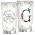 thumbnail image 1 of Personalized Initial G Tumbler: 20oz Monogrammed Coffee Mug – Unique Gift for Women on Birthday Mother's Day – Religious Christian Gift Personalized for Her, 1 of 6