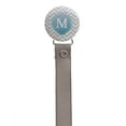 thumbnail image 1 of Personalized Initial Grey Chevron Pacifier Clip, 1 of 3
