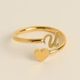 thumbnail image 1 of Personalized Initial Heart Ring for Granddaughter Letter Jewelry Gift, 1 of 8