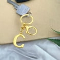 thumbnail image 1 of Personalized Initial Letter Keychain, Alloy Monogram Keychain for Women Men, Custom Name Key Ring for Car Keys, Gift for Mom Dad Friend Christmas Valentine Day, 1 of 6