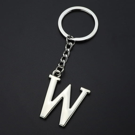 Personalized Initial Letter Keychain - High-Quality Zinc Alloy, Multi-Layer Electroplating, Polished Finish, 9.7cm Length - Perfect Gift