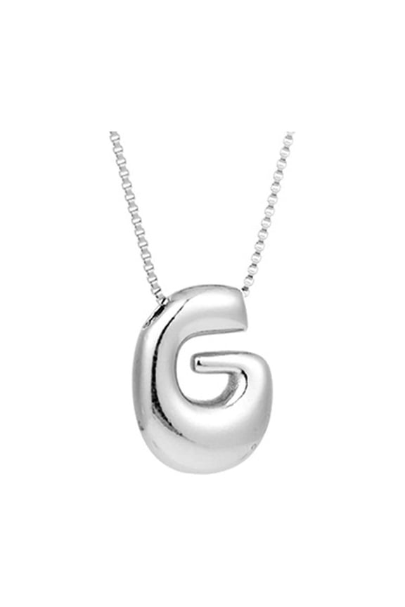Personalized Initial Letter Necklace for Women and Moms, Silvery Alloy Pendant Jewelry, Custom Name or Letter Accessory, Elegant Gift for Her, Birthday or Special Occasion Necklace