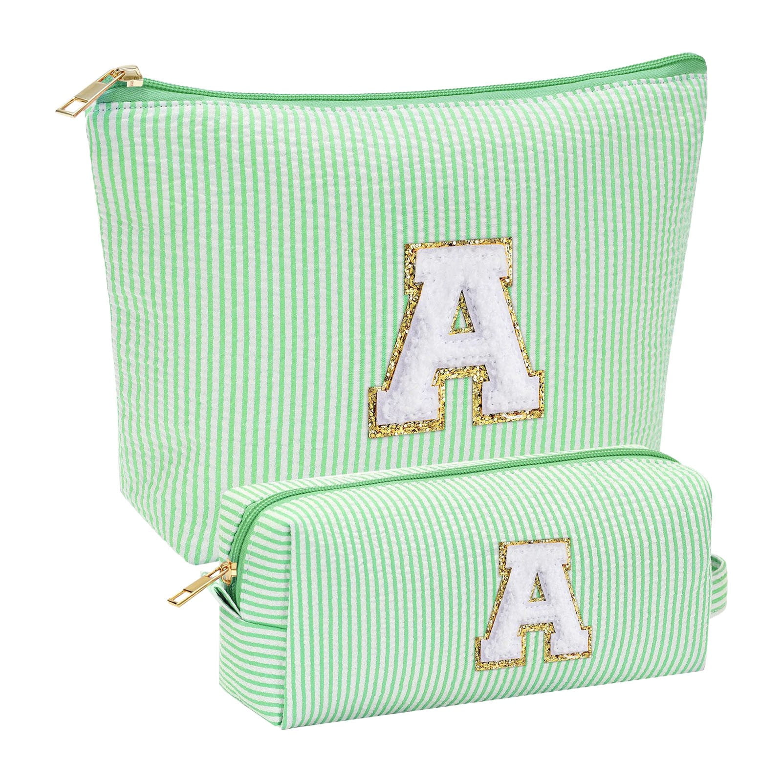 Personalized Initial Makeup Bag | Pink Cosmetic Travel Bag | 11 12 13 ...