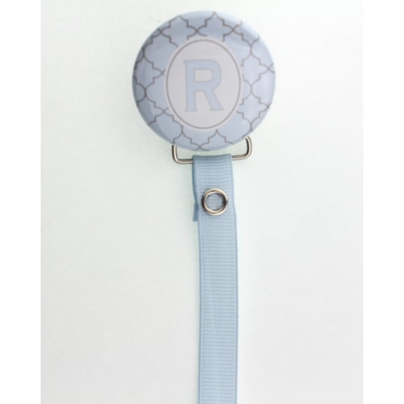 Personalized Initial Moroccan Tile Pacifier Clip