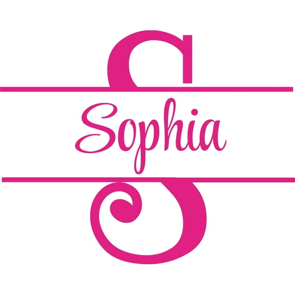 Personalized Initial Name Letter Customized Wall Decal - Custom Vinyl Wall Art - Personalized Name - Baby Girls Boys Kids Bedroom Wall Decal Room Decor Wall Stickers Decoration Size (20x20 inch)