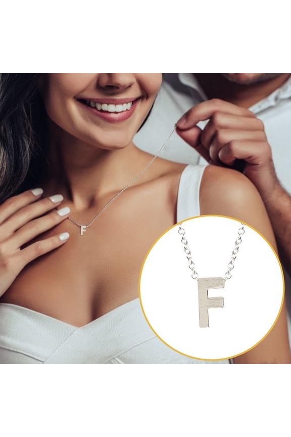 Personalized Initial Necklace for Women Silver Plated Layered Letter Jewelry Gift