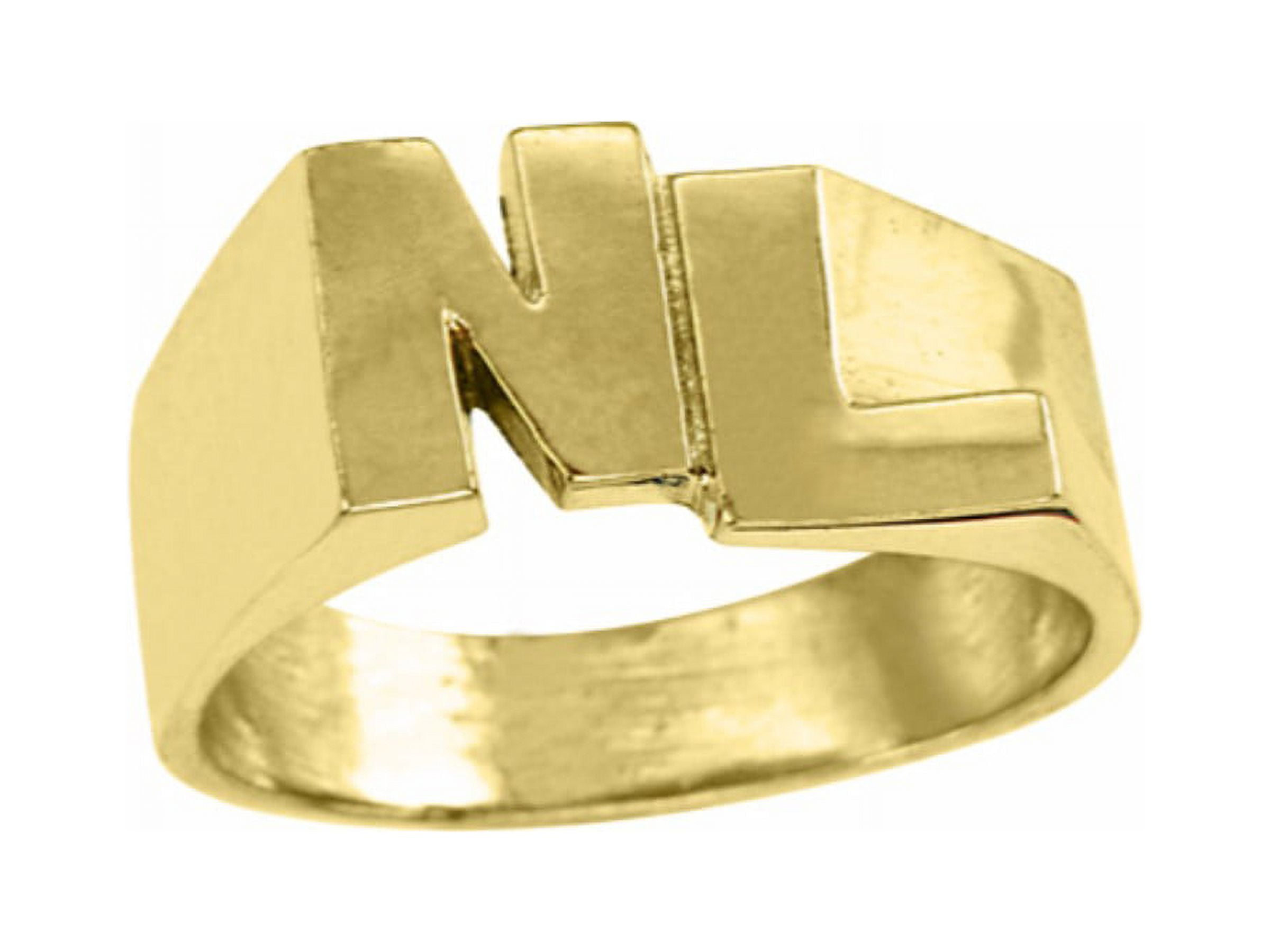 14k Yellow White Two Tone Letter M Initial Name Ladies Ring - Etsy Israel