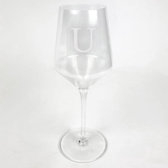 Personalized Initial White Wine Estate Glass