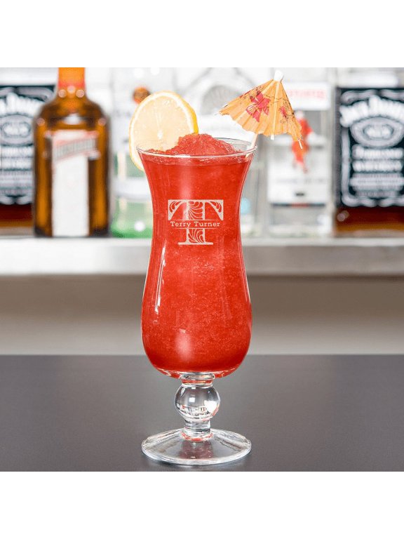 Personalized Initial and Name Core Hurricane Glass