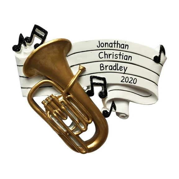 Personalized Instruments Ornaments - Music Ornaments For Christmas Tree - Tuba Ornament, Trumpet Ornament Trombone Ornaments For Christmas Tree - Free Customization