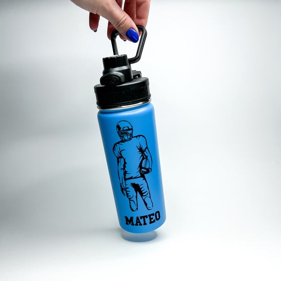 Personalized Insulated Stainless Steel Sport 32oz Water Bottle Custom Name Football Player ChoiceDesign Classic Thermal Flasks Easy Carry