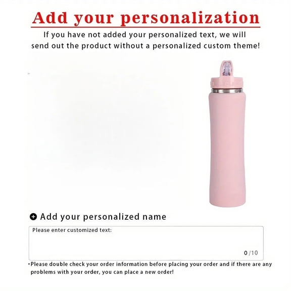 Personalized Insulated Stainless Steel Water Bottle with Straw - Engraved Fitness/Cycling Bottle, Perfect Gift for Men & Women