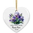 thumbnail image 1 of Personalized Iris Flower Ceramic Xmas Ornament, Iris Flower Christmas Ornament Gifts for Women Besties Friends Mommy, Custom Name Iris Lover Ceramic Ornament Xmas, Iris Flower Christmas Tree Ornament, 1 of 6