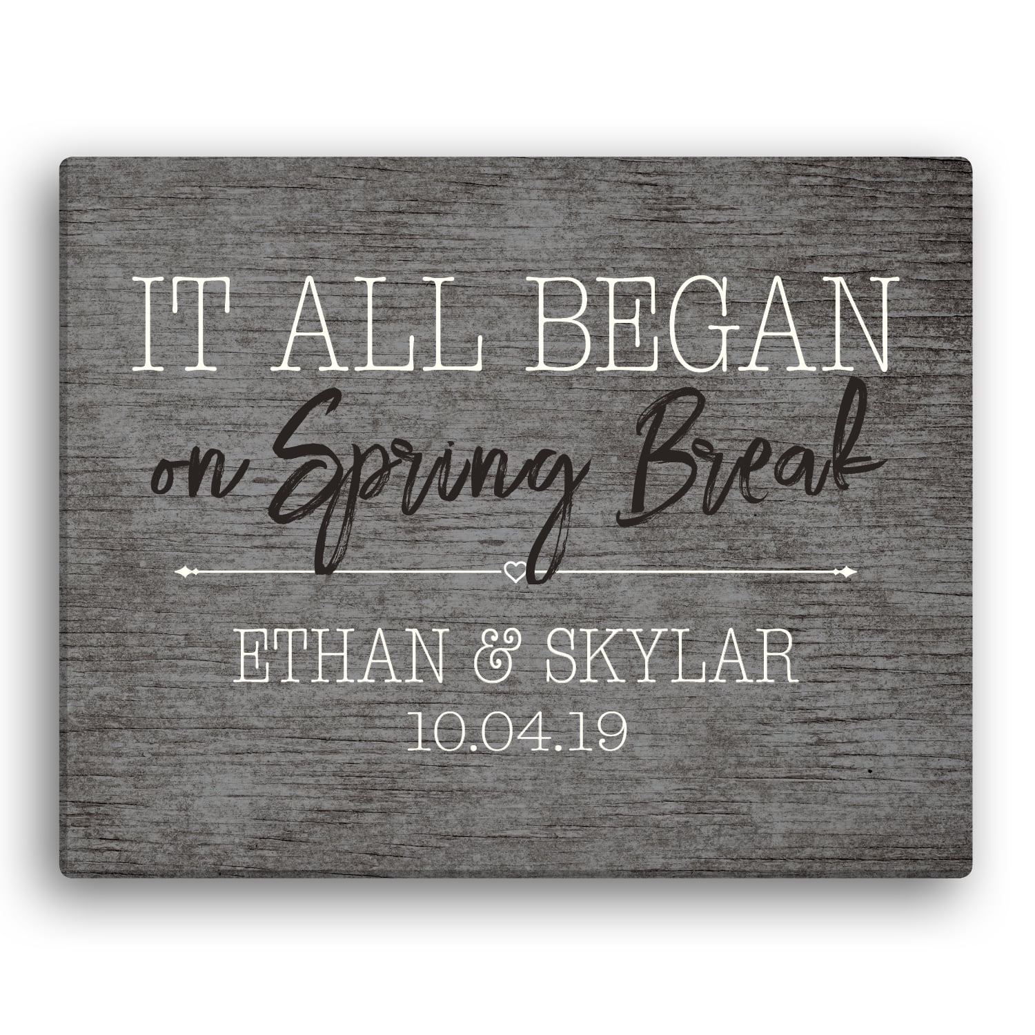 Personalized It All Began Canvas Print