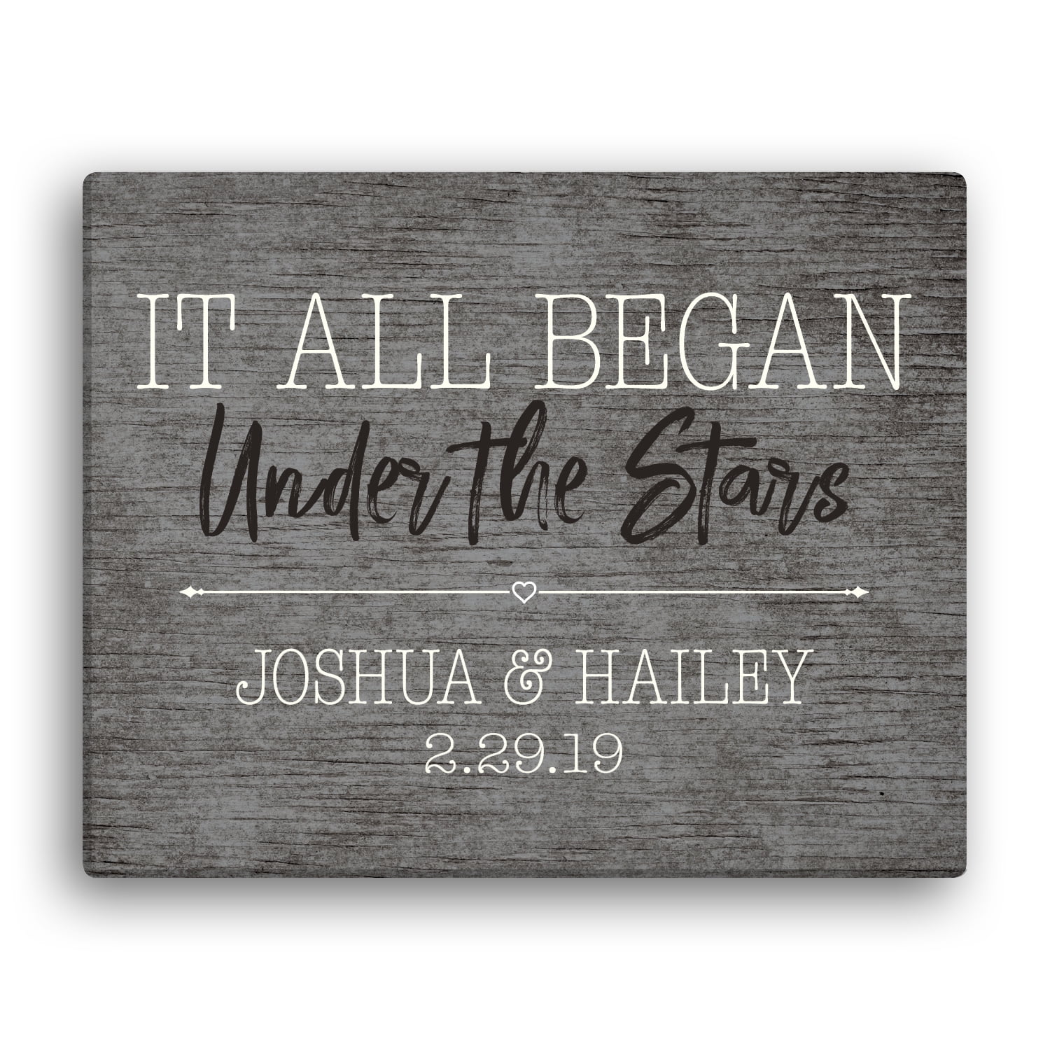 Personalized It All Began Canvas Print