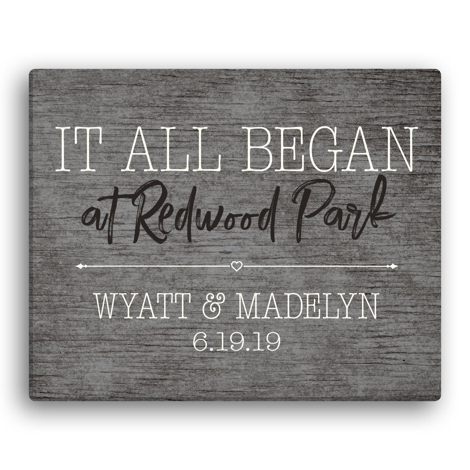 Personalized It All Began Canvas Print