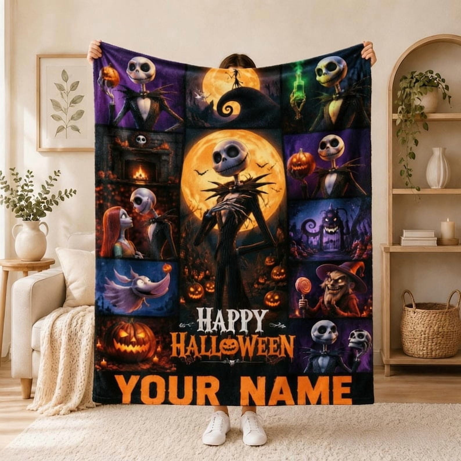 Personalized Jack Skellington Happy Halloween Spooky Collage Custom ...