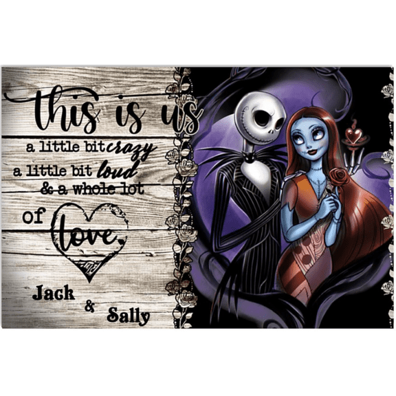 Personalized Jack and Sally this is us poster 11 x 17 Inch Poster