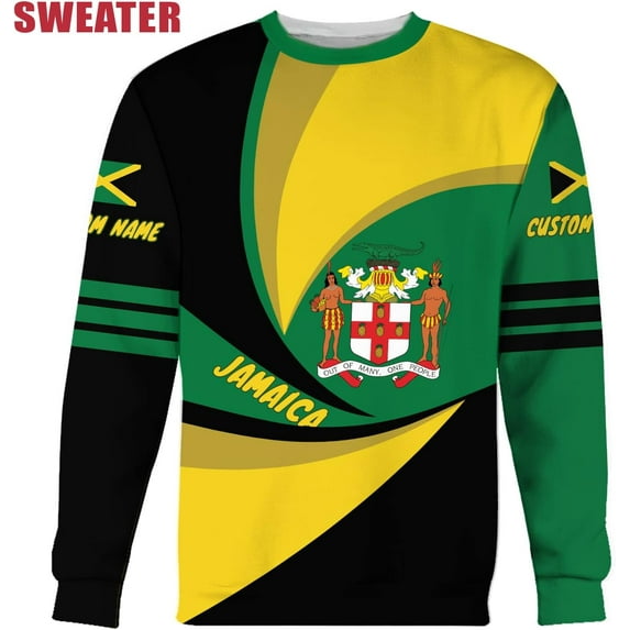 Personalized Jamaica Shirt Custom Jamaica Flag Lion Hoodie for Men and Women, Jamaican Pride Hoodie, Jamaicana Hoodie (Sweatshirt, 4XL)