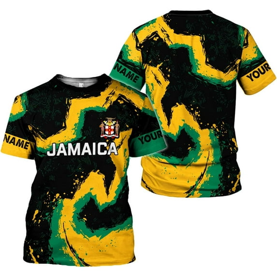 Personalized Jamaica Shirt Custom Jamaica Flag Lion Shirt for Men and Women, Jamaican Pride T-Shirt, Jamaica Tshirt Jamaicana (T-shirt, 4XL)