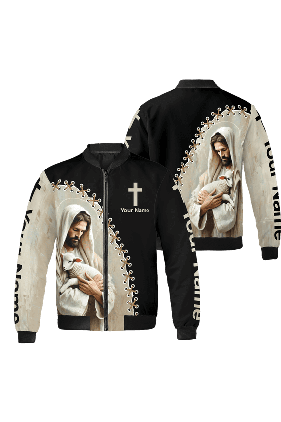 Personalized Jesus Christian Hugs All-over Print Bomber Jacket S-5XL Multicolor (3XL)