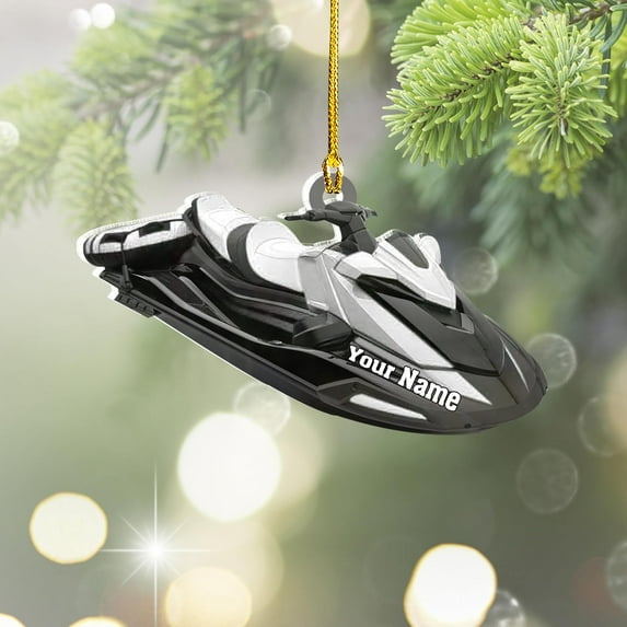 Personalized Jet Ski Ornament 2025 Custom Jet Ski Ornaments for Christmas Tree Watercraft Ornament Skiing Ornament Ski Ornament Jet Ski Gifts Jetski Ornaments Lovers Gift Tree Hanging Xmas Decor (J1)