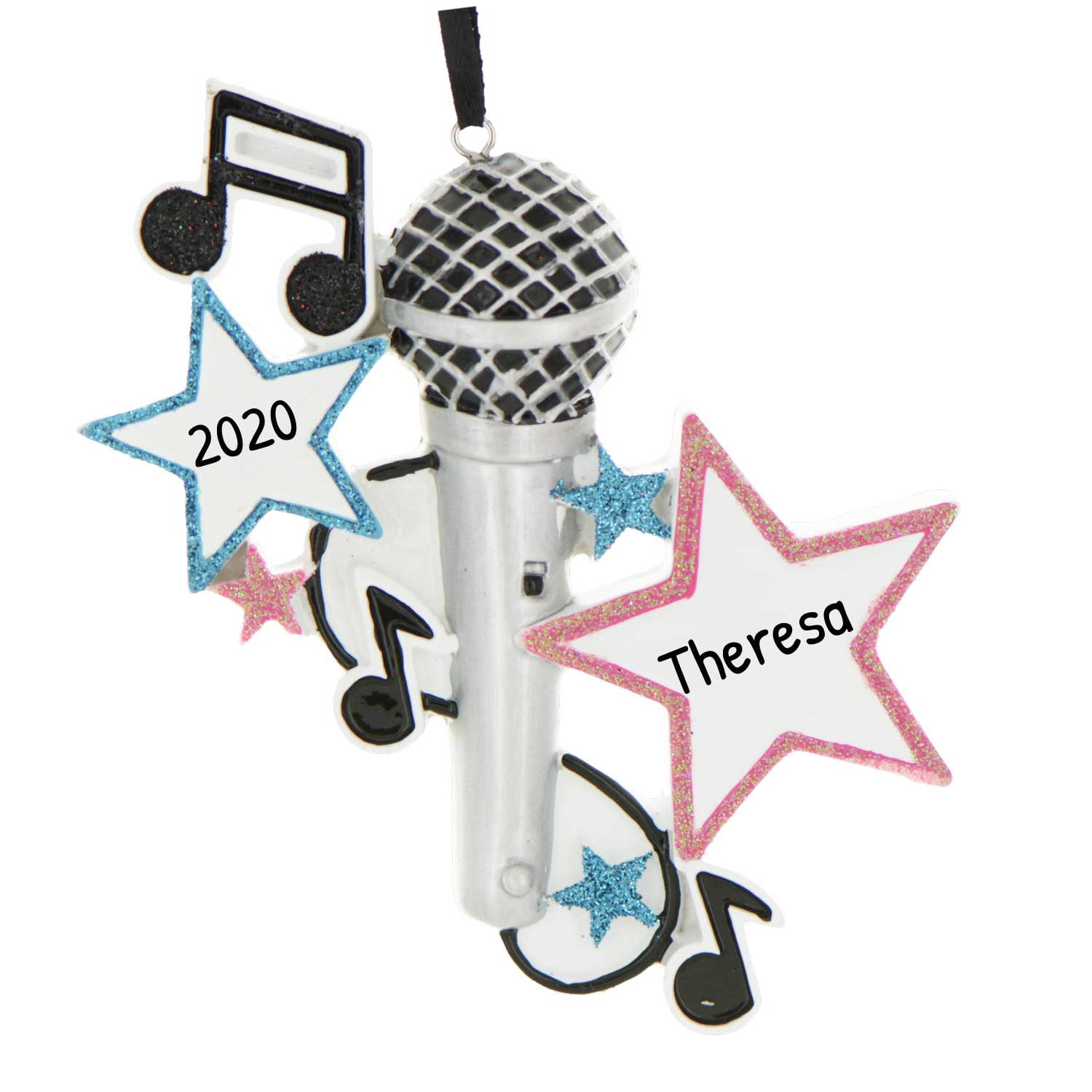 Personalized Karaoke Microphone Ornament Singing Ornament, Music