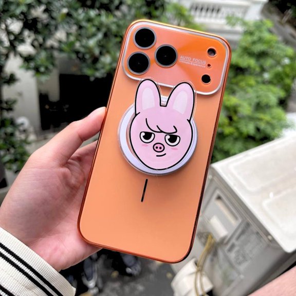 Personalized Kawaii Pink Rabbit-Pig Phone Grip Phone Holder Magnetic Phone Holder