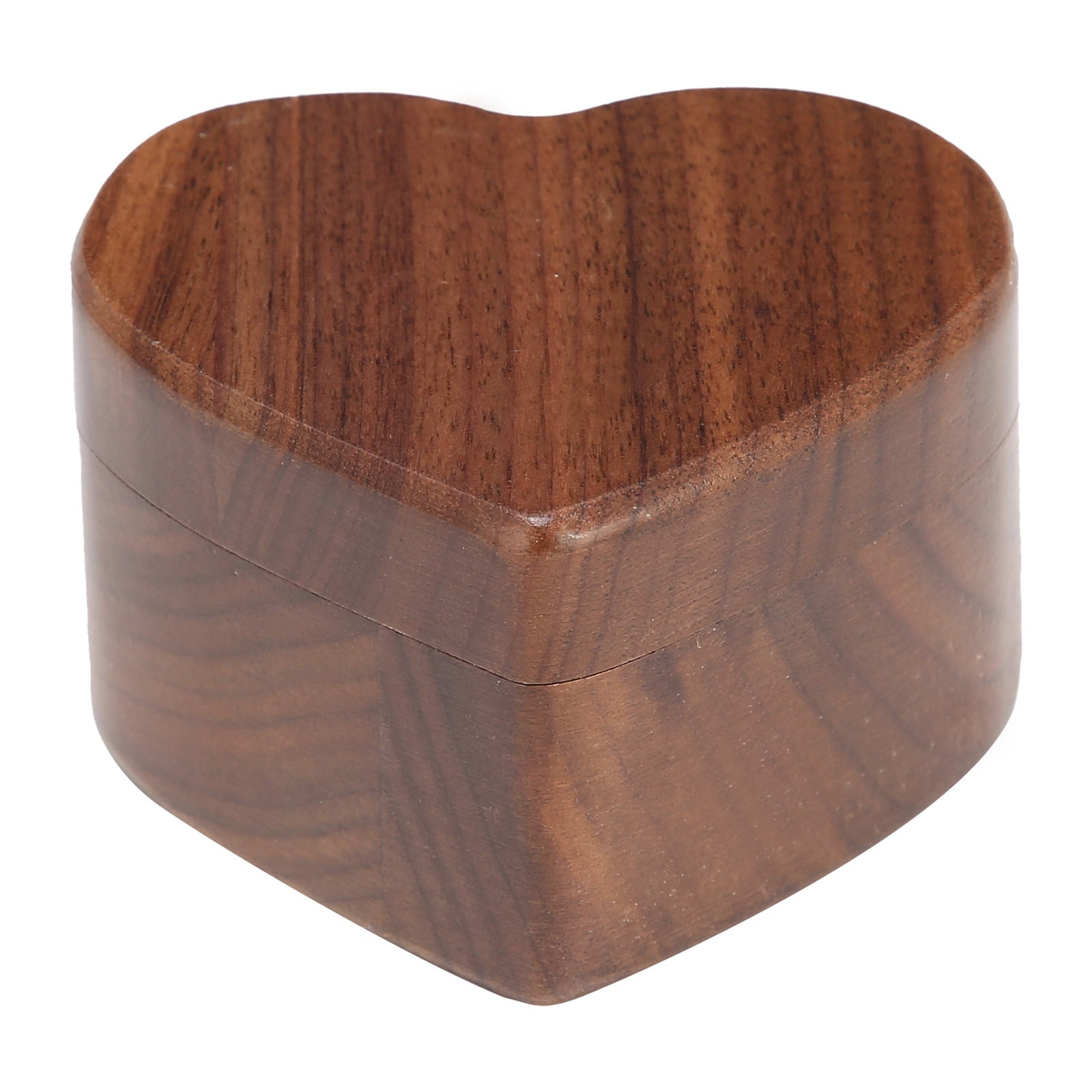 MONYCraft Heart-Shaped Wooden Ring Box - Engraved "Will You Marry Me?", Proposal Keepsake