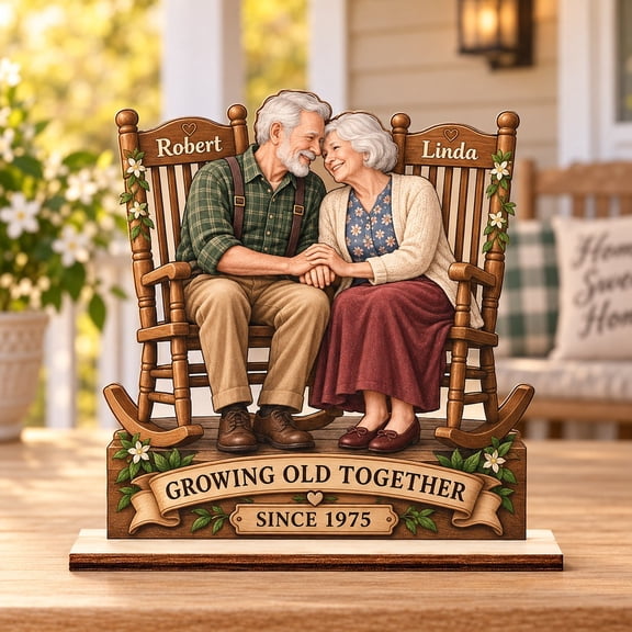 Personalized Keepsake Rocking Chair Couple Anniversary