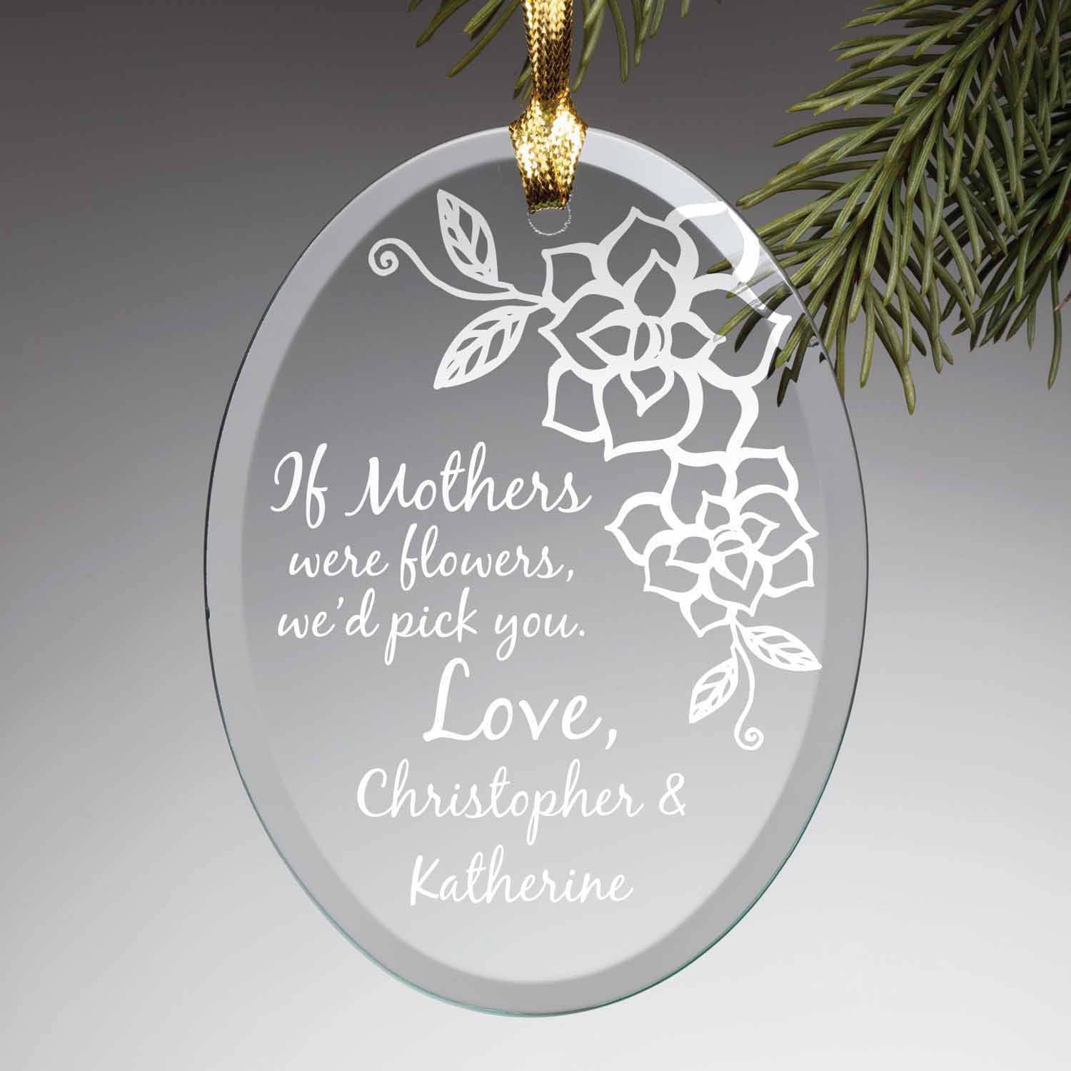 Personalized Keepsake for Mom If Mothers Were Flowers Glass