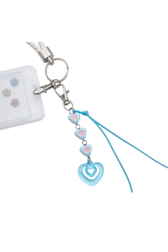 Personalized Keychain Heart/Flower/Fishtail Pendant Keyring Stylish Acrylic Key Chain Bag Charm Jewelry for Wallet