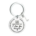 thumbnail image 1 of Personalized Keychain, Stainless Steel Last Name Letter Keyring, Custom 26 Alphabet DIY Gift for Son Durable Fashion Accessory, 1 of 1