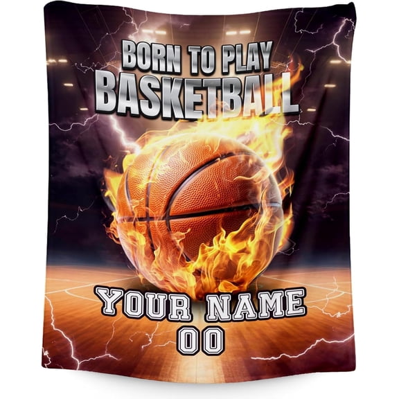 Personalized Kids Blanket - Soft, Cozy & Plush Basketball Throw Blanket for Boys Girls - 30"x40" Sports Blanket for Couch, Sofa - Basketball Theme Gifts for Basketball Lovers