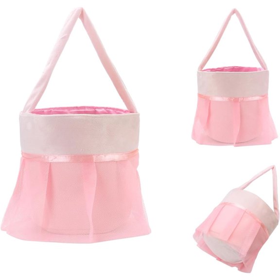 Personalized Kids Easter Basket with Sturdy Handle, Foldable Egg Hunt Bucket, 9-Inch