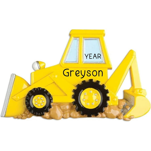 Buy Personalized Kid Ride Excavator Construction Ornament, Little