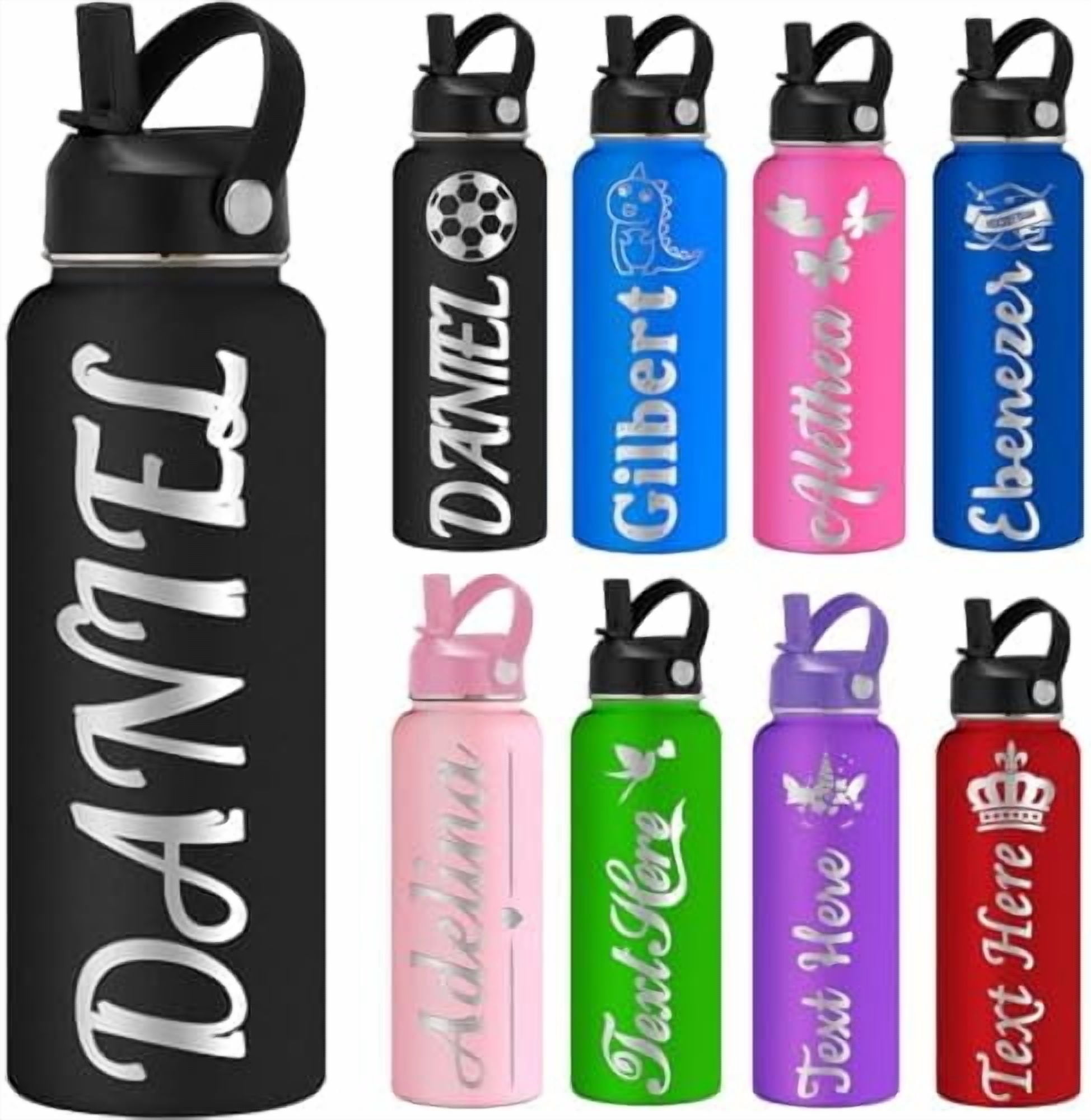 Personalized Kids Water Bottle Custom 40oz Insulated Bottles Customized ...