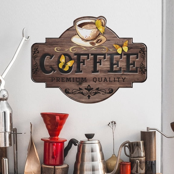 Personalized Kitchen And Restaurant Range Hood Home Beautification Decoration Stickers For Kitchen & Restaurant Decoration, Customizable Wall Stickers With Coffee-Themed Design