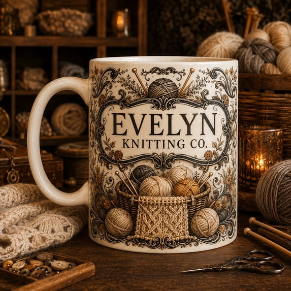 Personalized Knitting Co Mug for Craft Room Knitters - Walmart.com